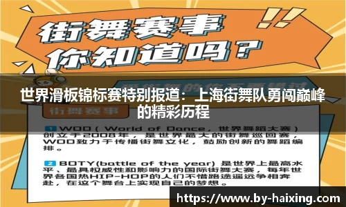 世界滑板锦标赛特别报道：上海街舞队勇闯巅峰的精彩历程